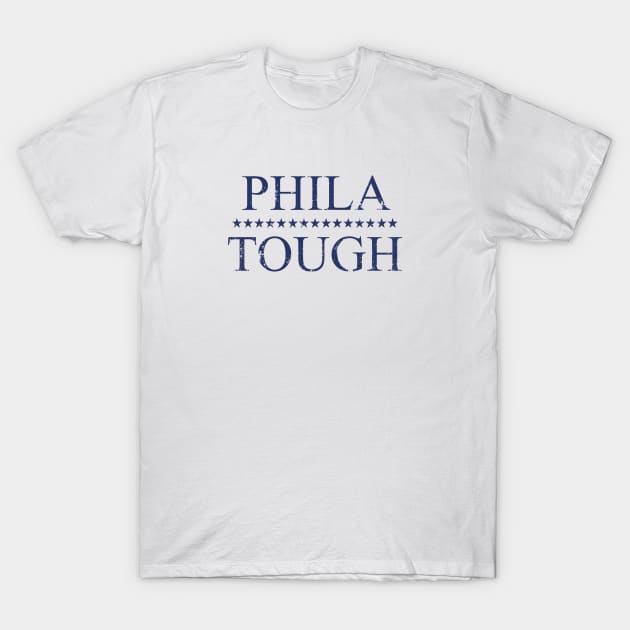 Phila Tough (Blue) T-Shirt by scornely